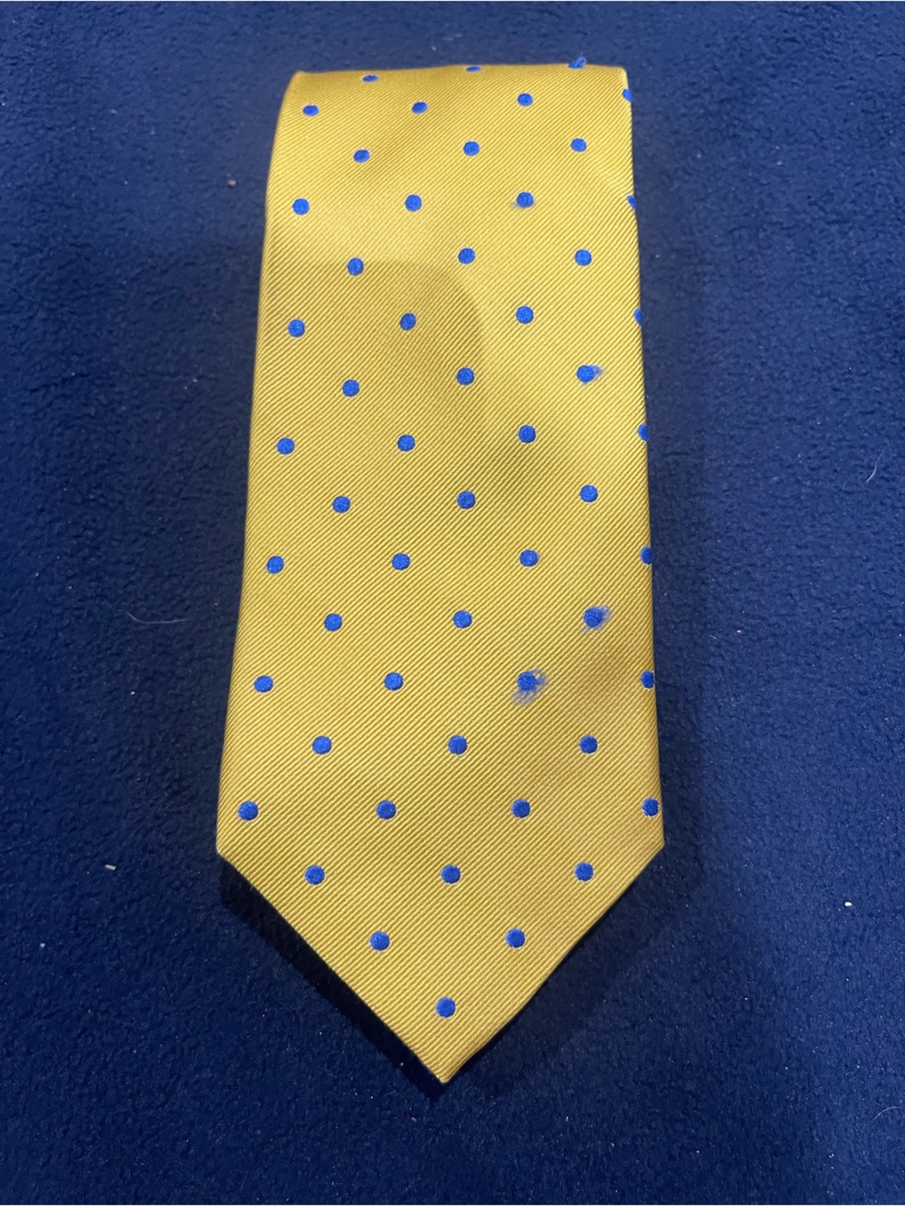 Charles Tyrwhitt Yellow Tie with Blue Polka Dots